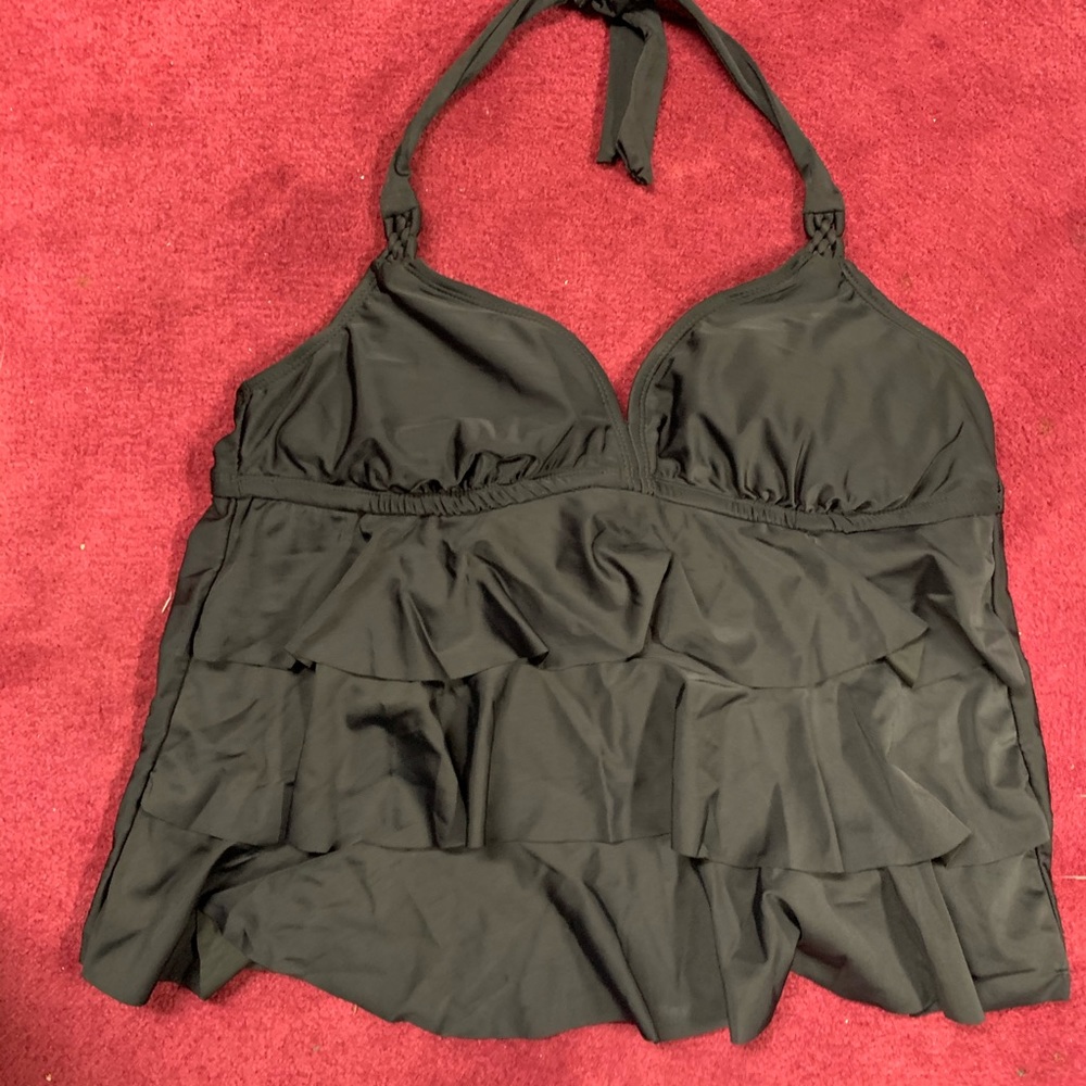Bathing suit top with frills
